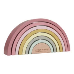 Little Dutch Houten Regenboog Pink +12M -Little Dutch little dutch little dutch houten regenboog pink 12 3