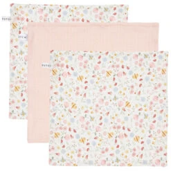 Little Dutch Monddoekjes Flowers & Butterflies/Pure Soft Pink